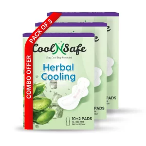 coolnsafe-all-day-comfort-sanitary-pads-xl280mm-pack-of-3-36-pads-10-in-1-medicated-health-technology-extra-wide-core-with-front-to-back-coverage-up-to-12-hours-protection-herbal-coolin