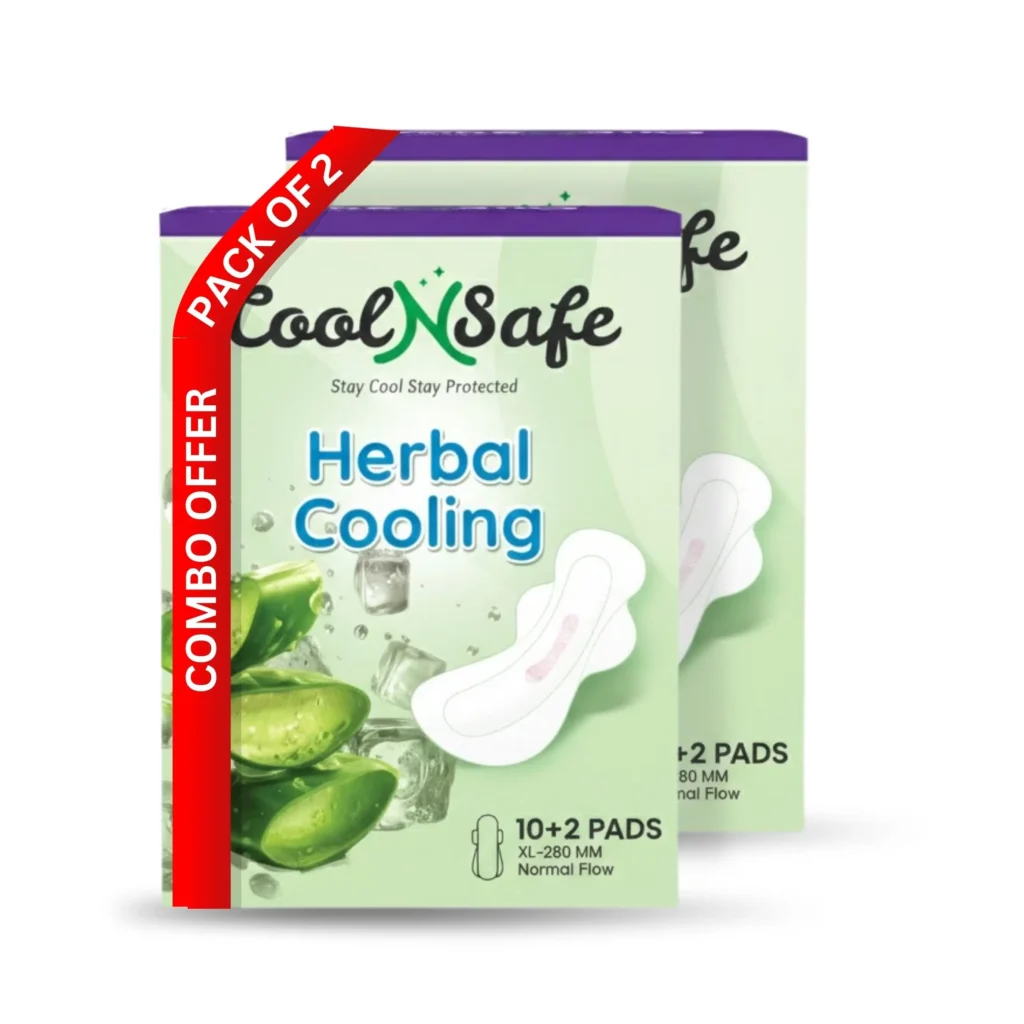 CoolNSafe All-Day Comfort Sanitary Pads XL(280MM) | Pack of 2