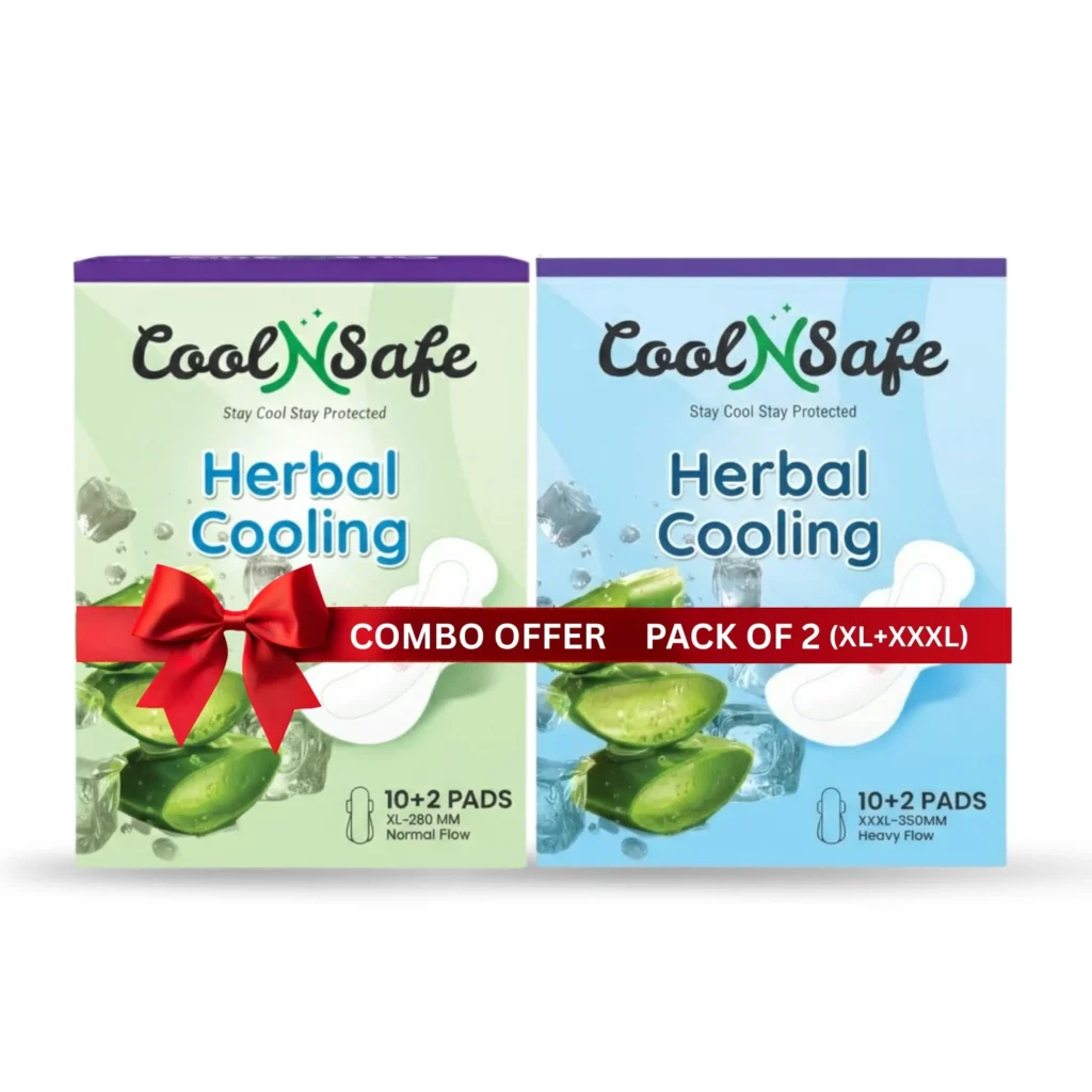 Cool N Safe All-Day Comfort Sanitary XL (280MM) + XXXL (350MM) Pads | Pack of 2
